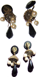 Black Chandelier Earrings