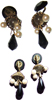 Black chandelier earrings mini