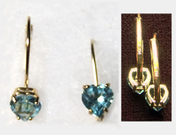 Topaz Heart Earrings