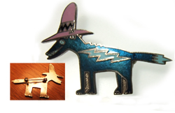 Cloisonné Coyote