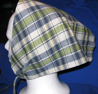 Olive Green Plaid Kerchief