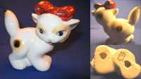 Kitty with a red bow from Occupied Japan