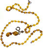 Sarah Coventry amber Lucite necklace