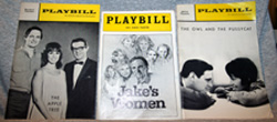 Alan Alda Playbills:
The Apple Tree‚
Jake’s Women‚
and
The Owl and the Pussycat