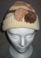 crème and Cocoa Pom Pom Hat