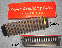 French garnishing tool