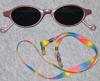 Mauve Sunglasses and Rainbow Cord