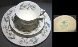 Crown Staffordshire
Pear Blossom Cup‚ Plate‚ and Saucer Set