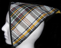 Navy Blue Plaid Kerchief