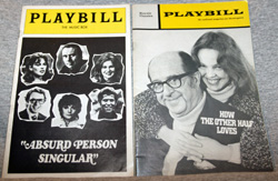 Sandy Dennis Playbills:
Absurd Person Singular
and
How the Other Half Lives