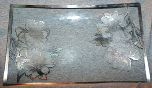 Silver Flower Serving Tray