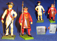 American Revolution soldier (unsigned) and Yeoman Warder (from Britains, Ltd.)