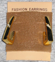 J Shaped Earrings with Rhinestone Sash