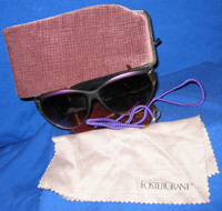 Sunglasses, Case and Foster Grant Cleaning Cloth