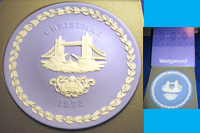 1975 Tower Bridge Christmas Plate by Josiah Wedgwood and Sons, Ltd.